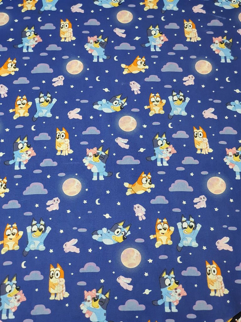 Pram/stroller bassinet liner-Bluey,bedtime