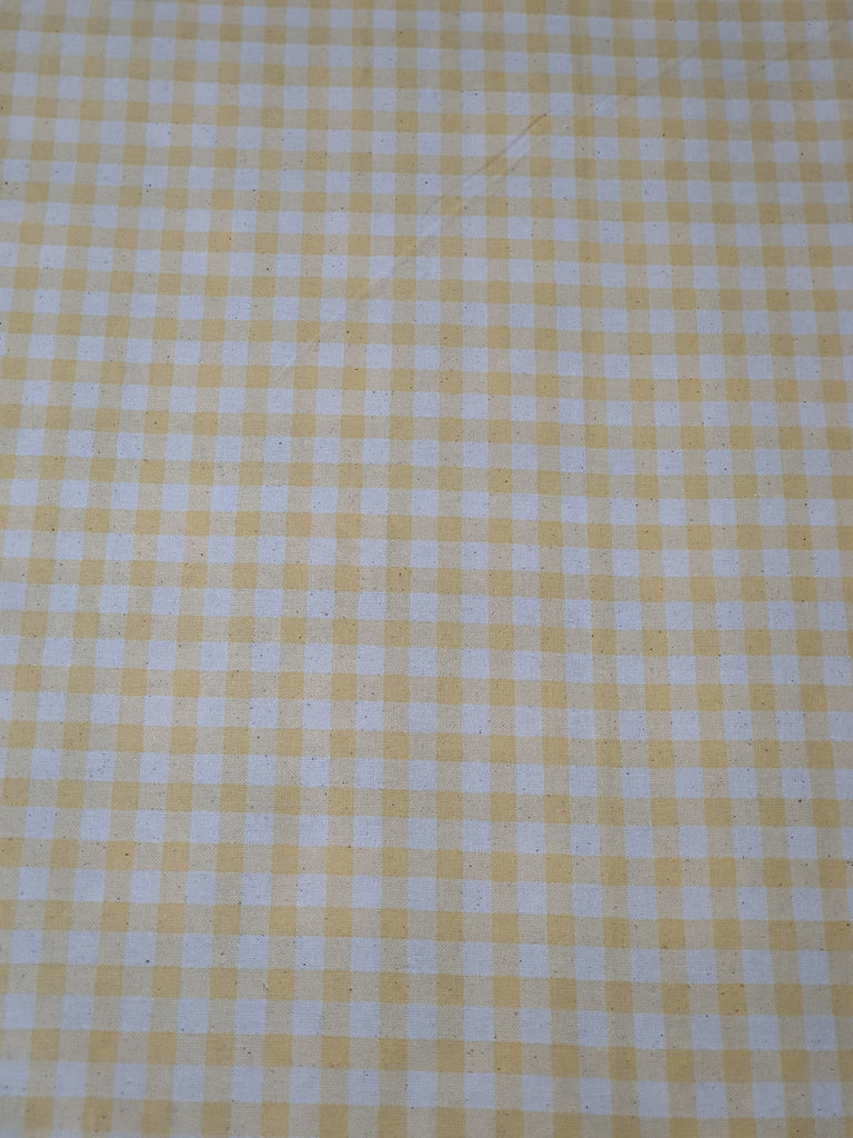 Pram/stroller seat liner-Pastel yellow gingham,organic