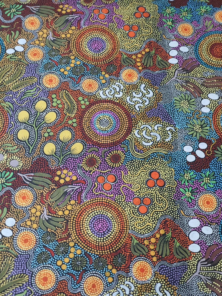 Pram/stroller seat liner-Indigenous art,budgerigar dreaming