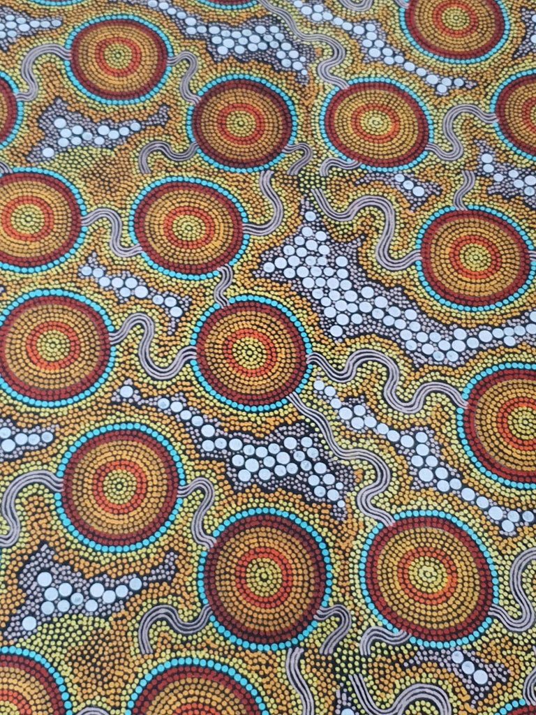 Pram/stroller seat liner-Indigenous art,onion dreaming