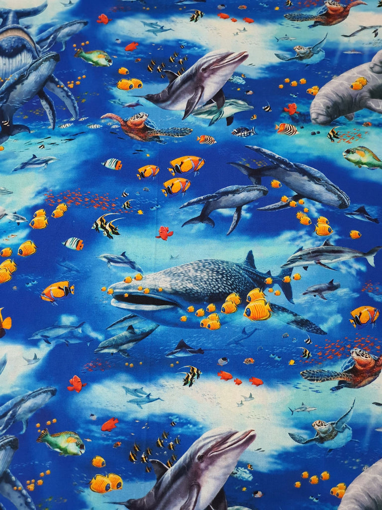 Pram/stroller bassinet liner-Reef life,sea life