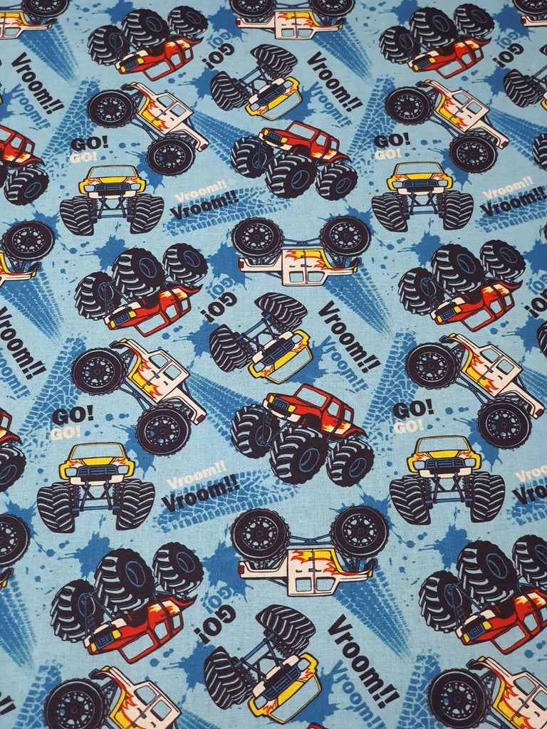 Pram/stroller seat liner-Monster trucks