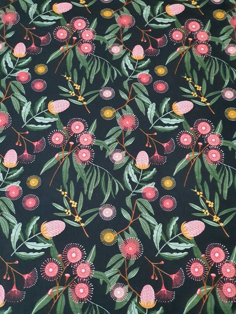 Pram/stroller seat liner-Australian Eucalyptus flowers