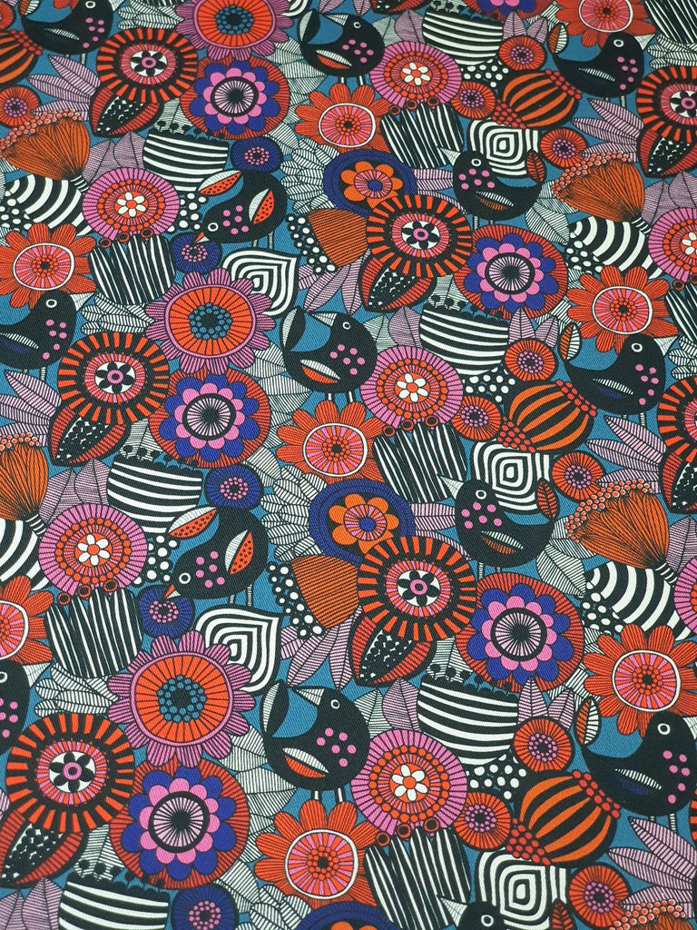 Pram/stroller seat liner-Scandi birds