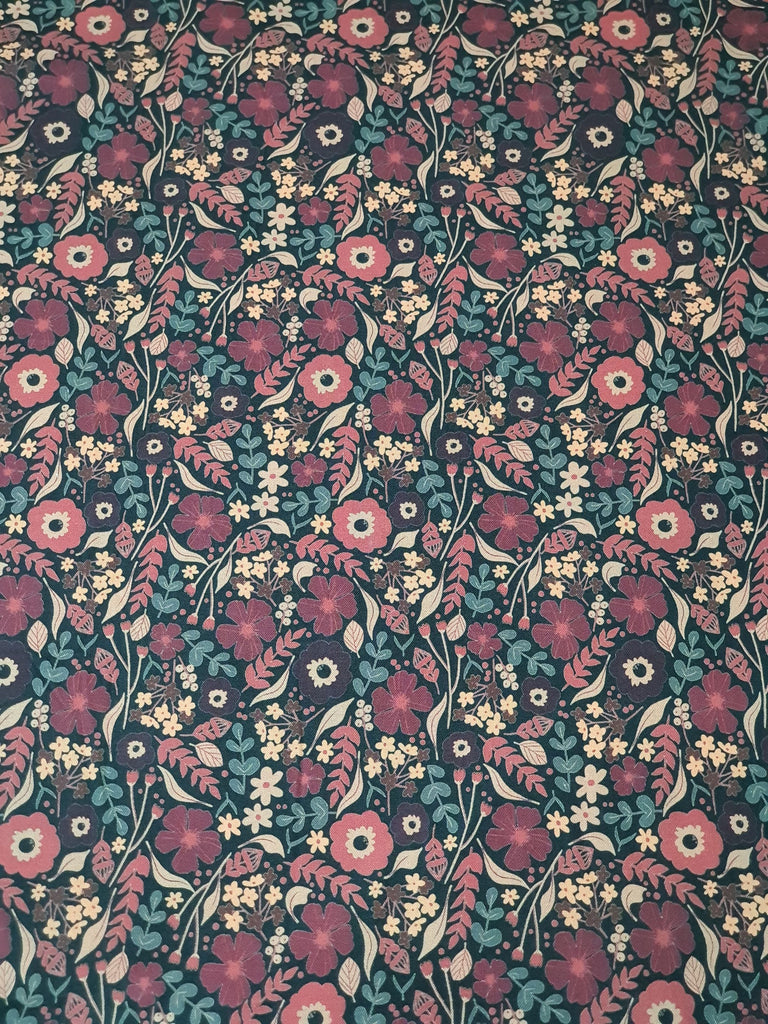 Pram/stroller seat liner-Vintage brown floral