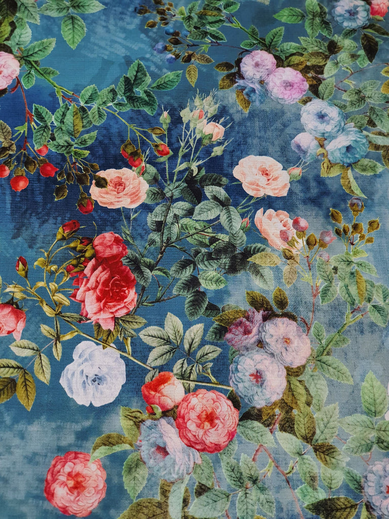 Pram/stroller seat liner-Watercolour roses