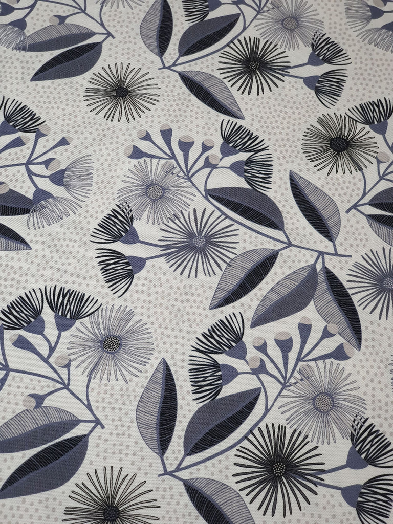 Pram/stroller seat liner-Australian eucalyptus blooms,natural