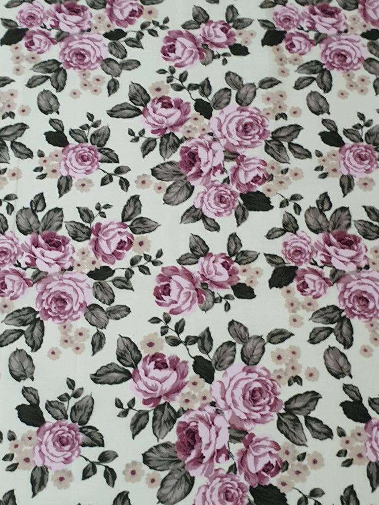 Pram/stroller seat liner-Lilac rose bouquet