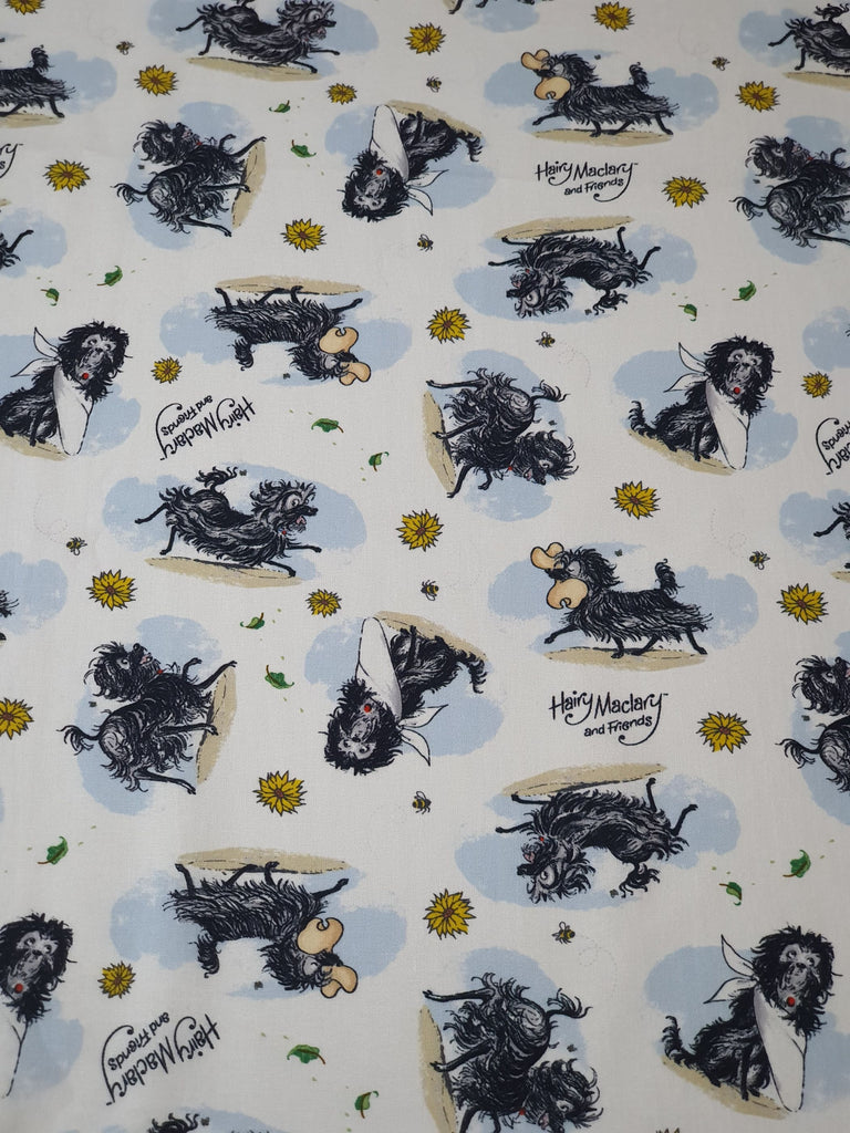 Pram/stroller seat liner-Hairy maclary,white