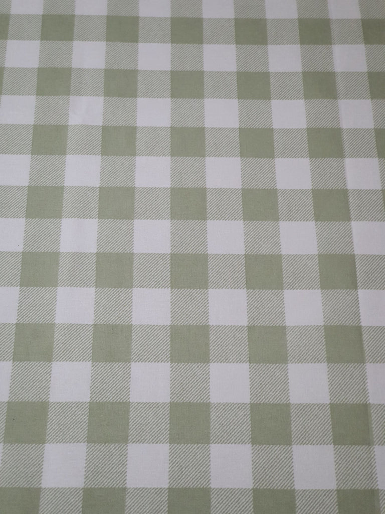 Pram/stroller bassinet liner-Pastel gingham,green