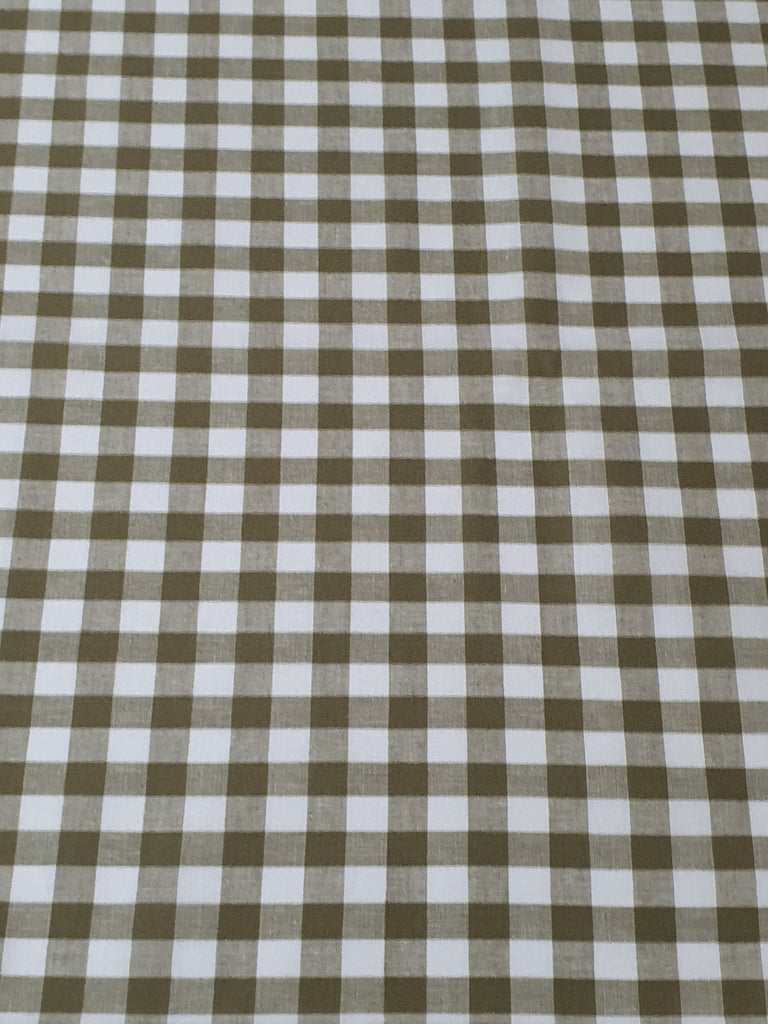Pram/stroller bassinet liner-Khaki green gingham