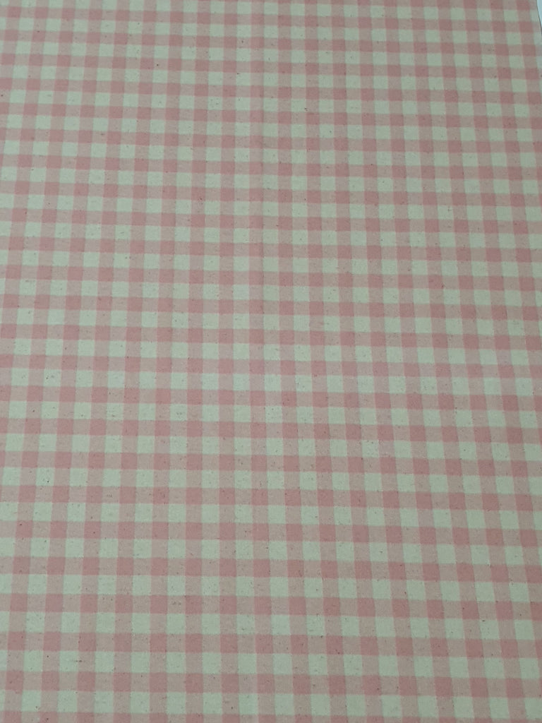 Pram/stroller seat liner-Pastel pink gingham,organic