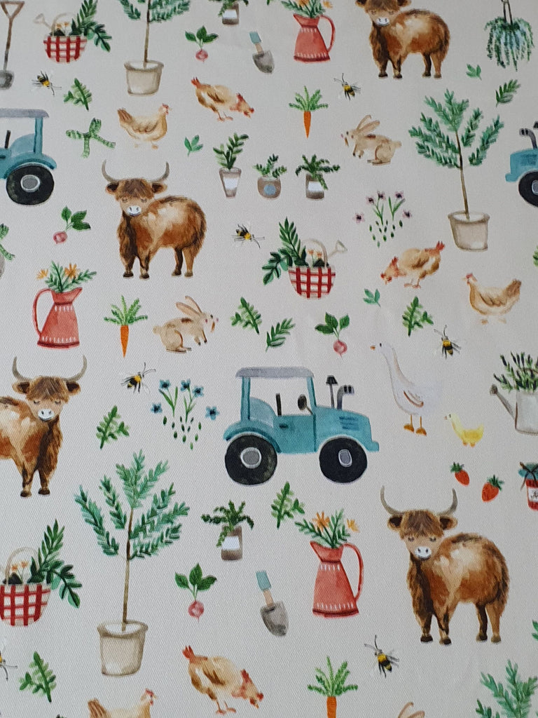 Pram/stroller bassinet liner-Highland cow,farm