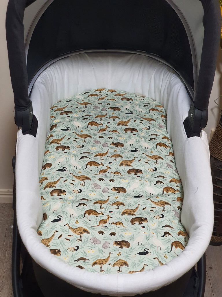 Pram/stroller bassinet liner-All Australian animals