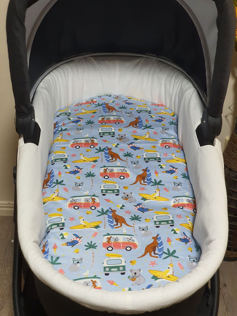 Pram/stroller bassinet liner-Aussie road trip