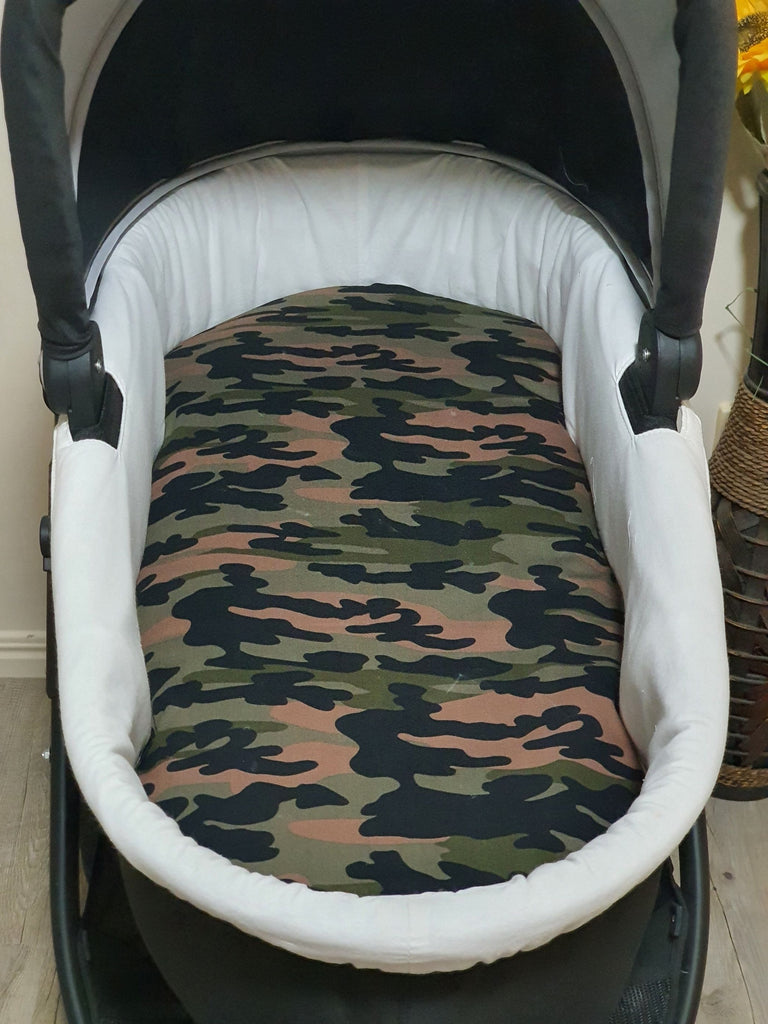 Pram/stroller bassinet liner-Green camouflage