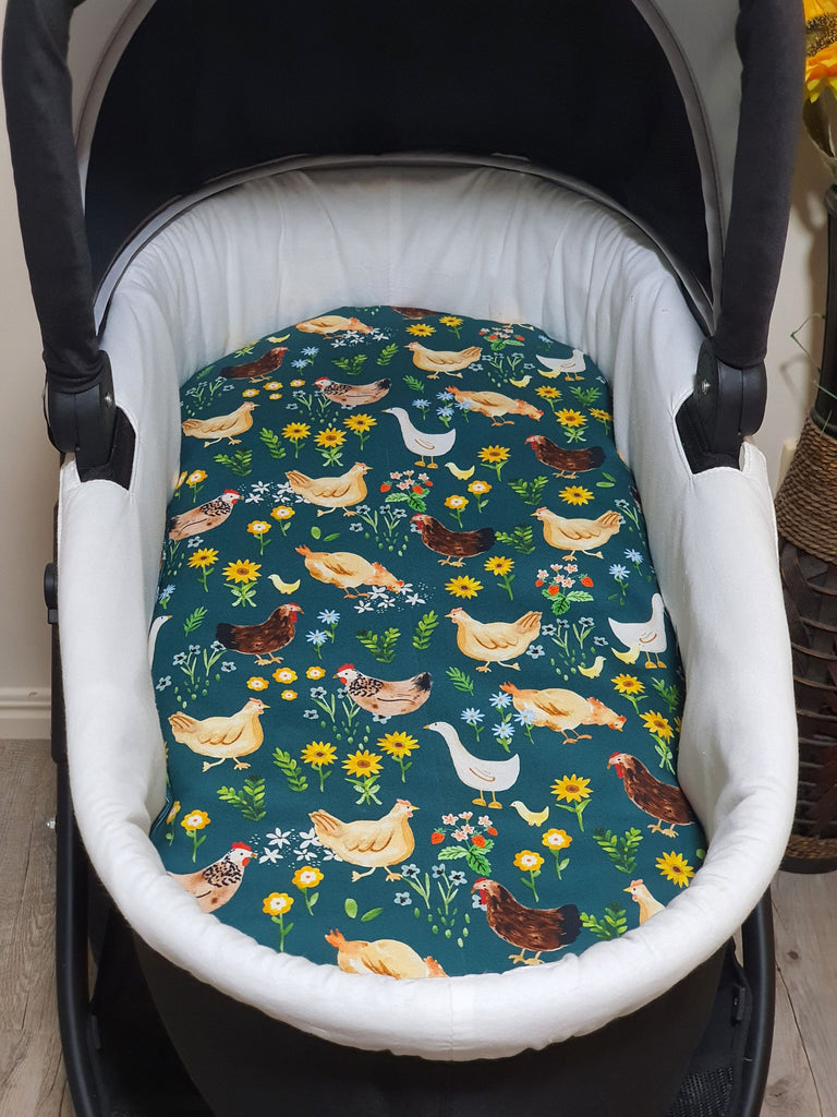 Pram/stroller bassinet liner-Chicken field