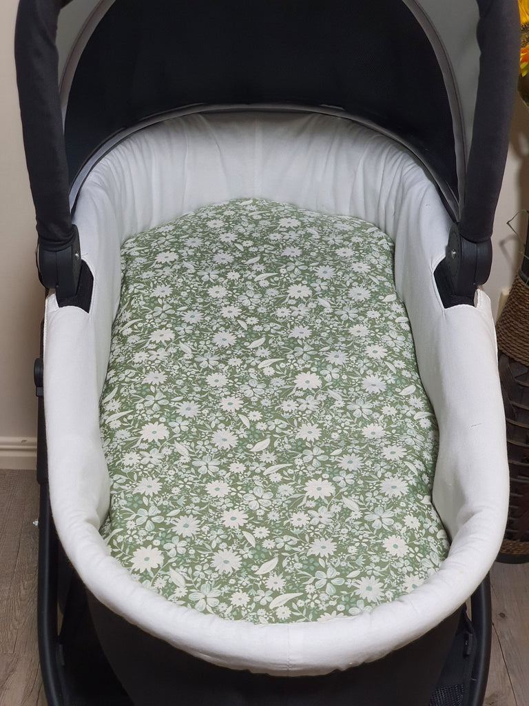 Pram/stroller bassinet liner-Etched flowers