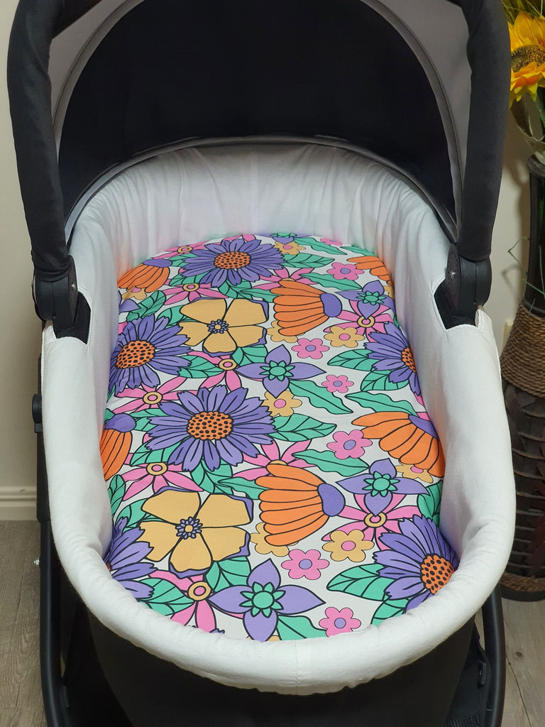 Pram bassinet liner-Vintage floral
