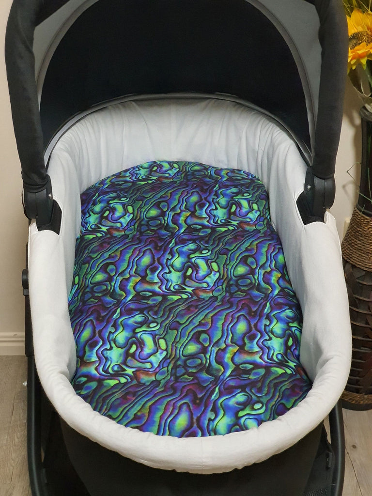 Pram/stroller bassinet liner-Paua shell