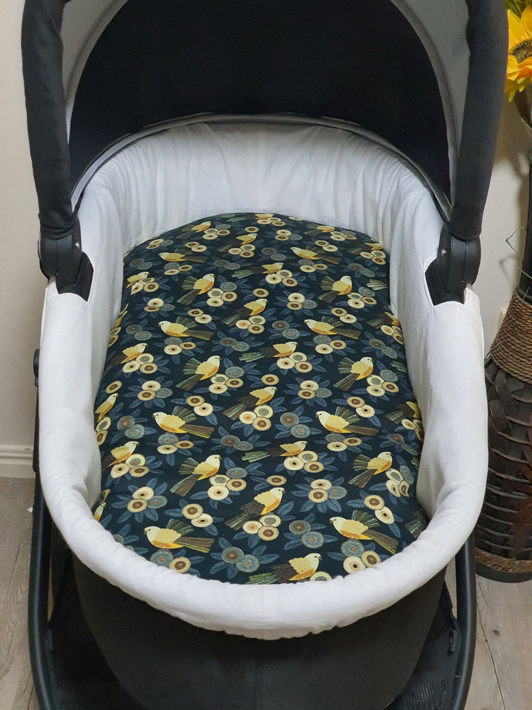 Pram/stroller bassinet liner-Australian golden birds