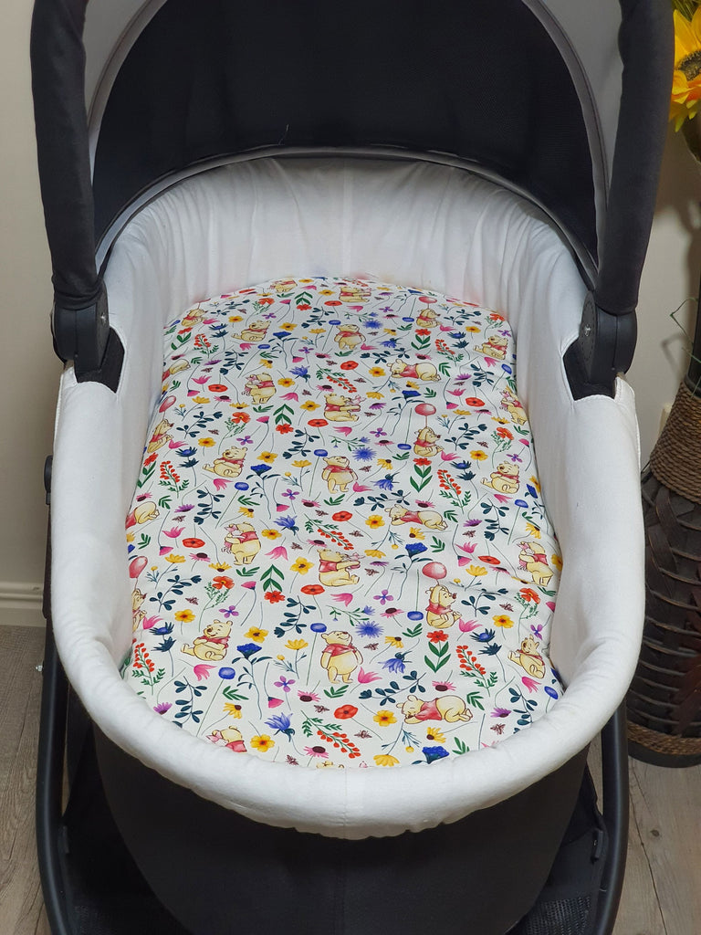 Pram/stroller bassinet liner-Bear,pretty flowers