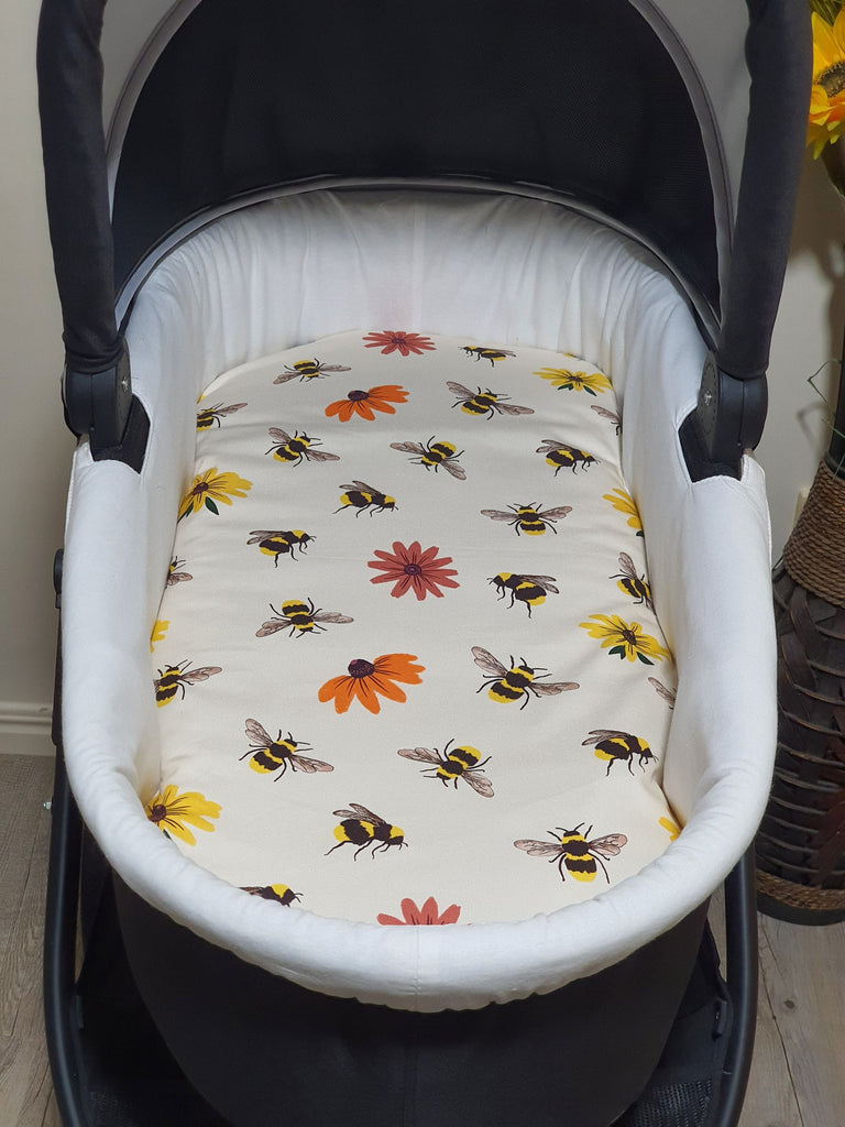 Pram/stroller bassinet liner-Busy bee,flowers