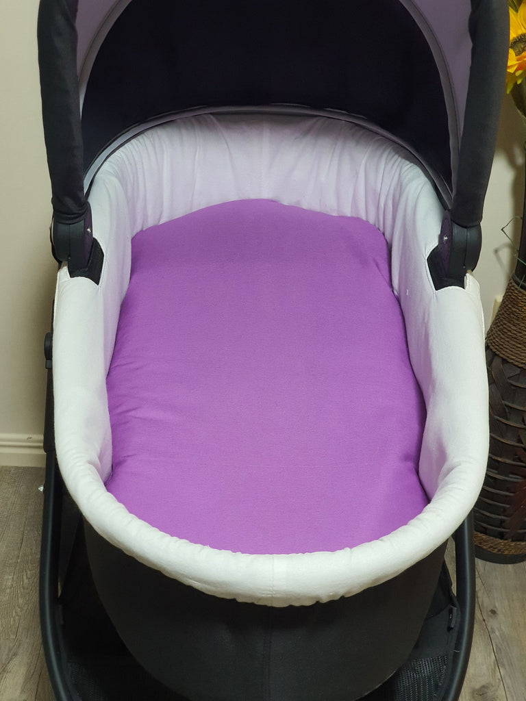 Pram/stroller bassinet liner-Lavender gingham