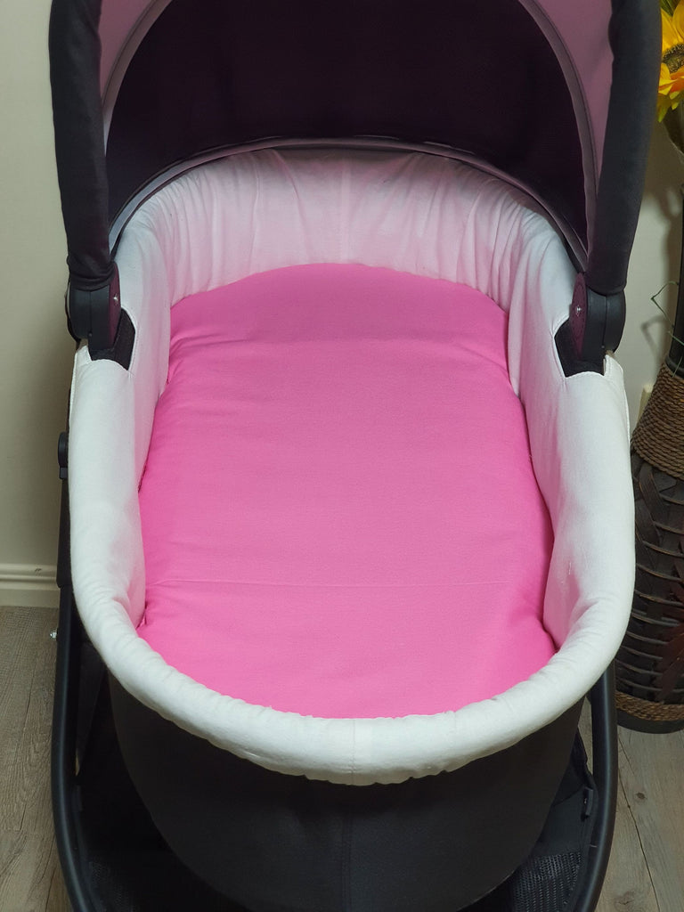 Pram/stroller bassinet liner-Candy pink gingham