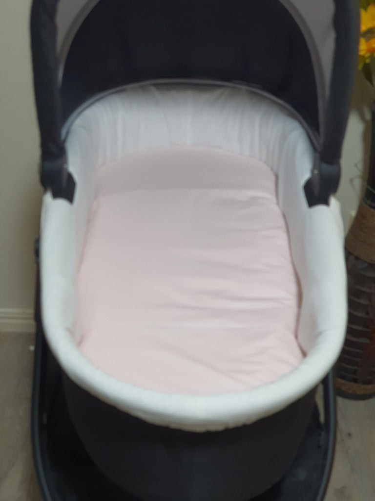 Pram/stroller bassinet liner-Pin spots,pink
