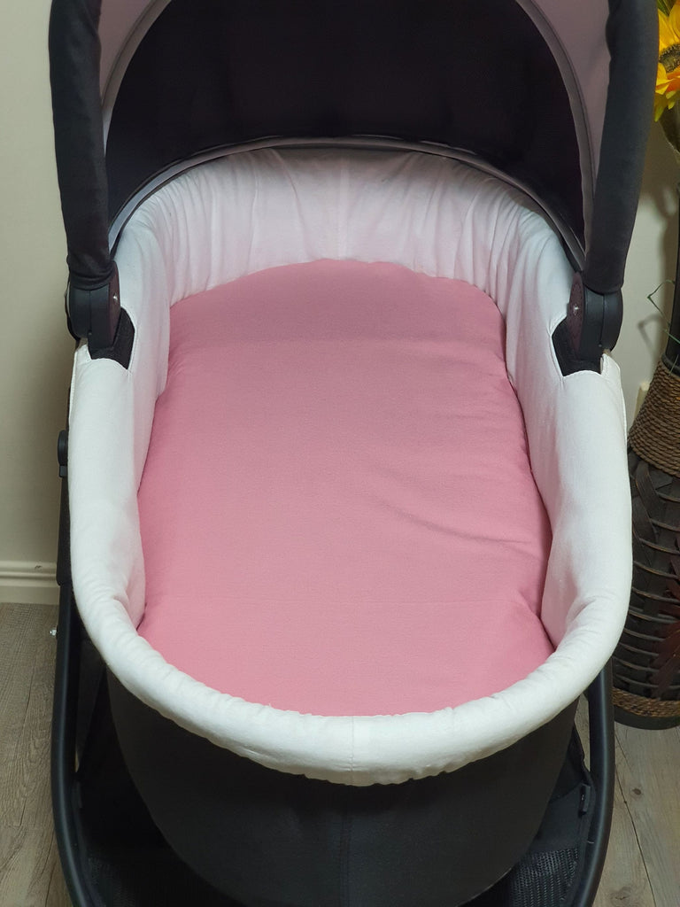 Pram/stroller bassinet liner-Dots,dusty pink