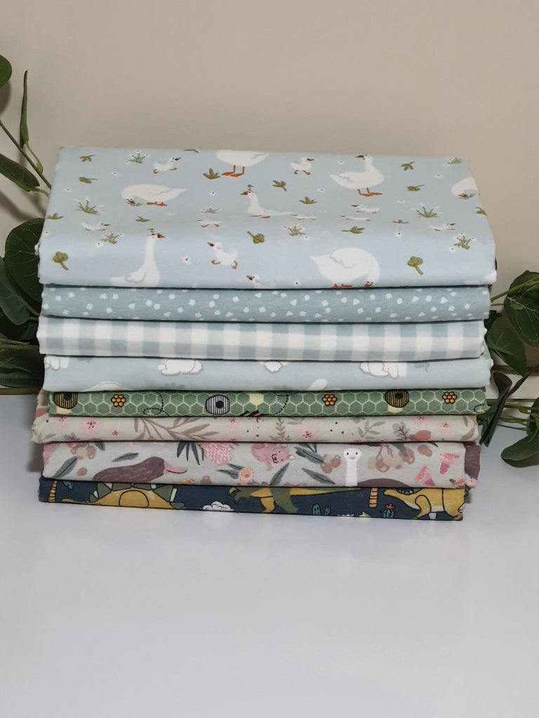 Flannelette baby wraps,blankets-Green tones