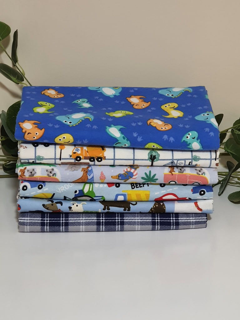 Flannelette baby wraps,blankets-Blue tones