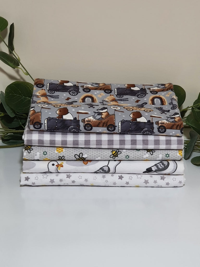 Flannelette baby wraps,blankets-Grey tones