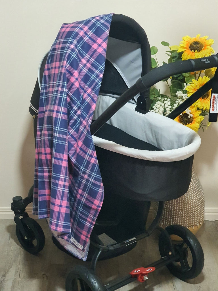 Flannelette baby wraps,blankets-Purple tones