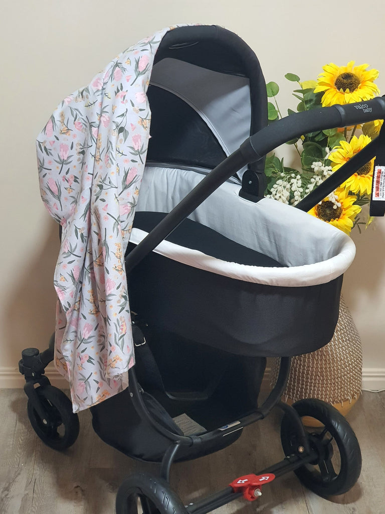 Flannelette baby wraps,blankets-Pink tones