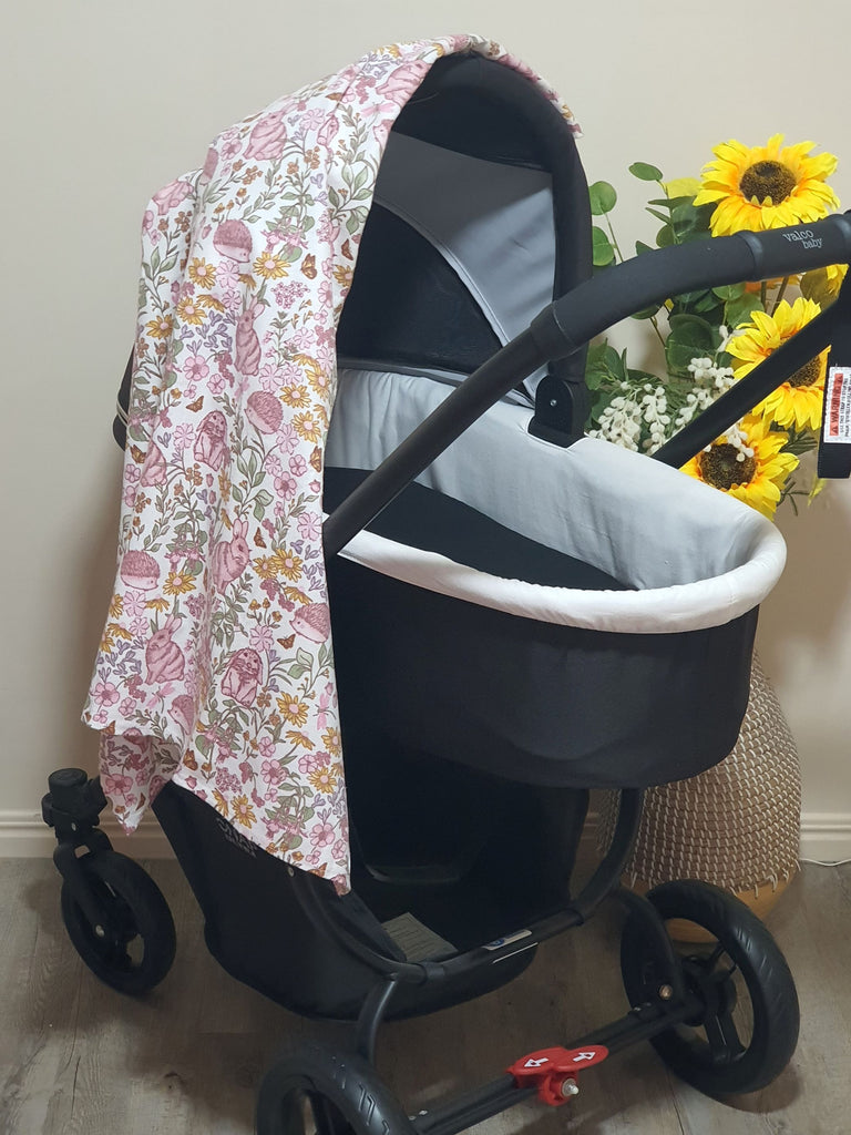 Flannelette baby wraps,blankets-Pink tones