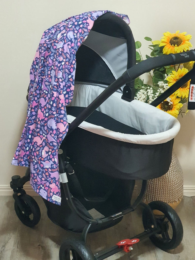 Flannelette baby wraps,blankets-Purple tones