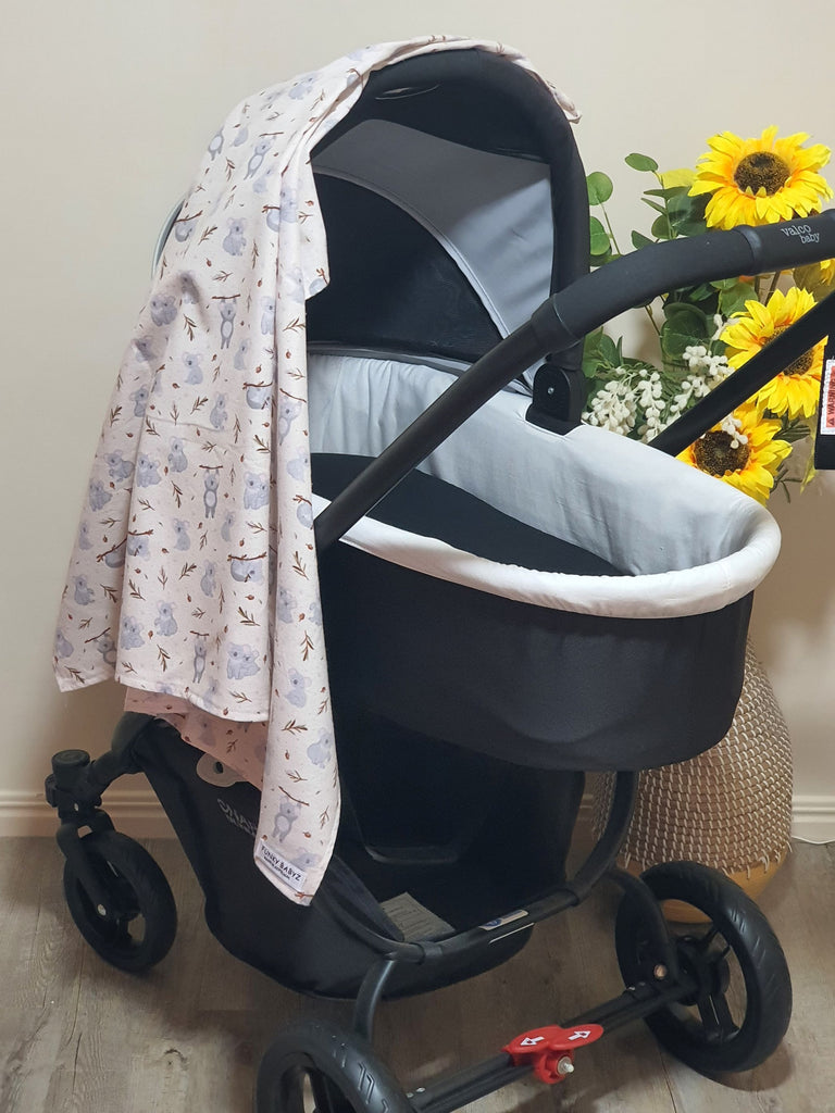 Flannelette baby wraps,blankets-Earth tones