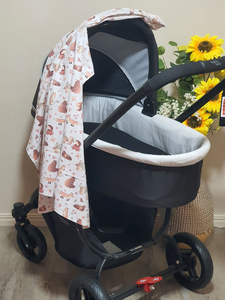 Flannelette baby wraps,blankets-Earth tones