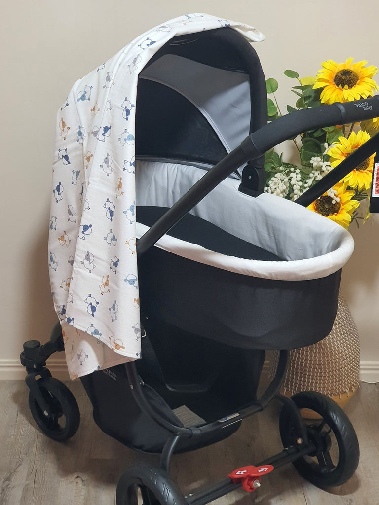 Flannelette baby wraps,blankets-Pastel tones