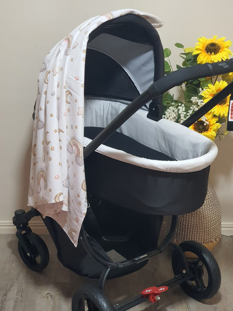 Flannelette baby wraps,blankets-Pastel tones