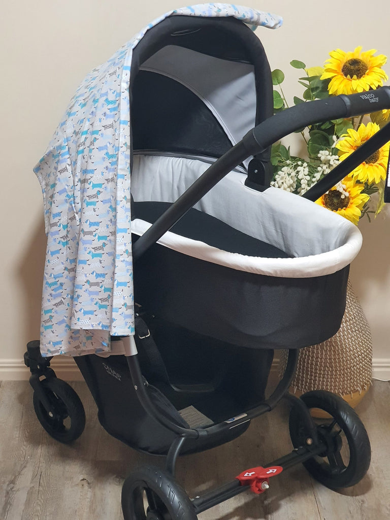 Flannelette baby wraps,blankets-Pastel blue tones