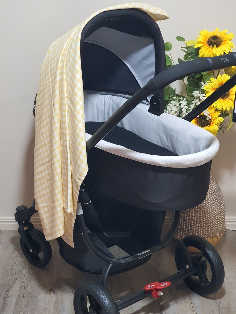 Flannelette baby wraps,blankets-Yellow tones