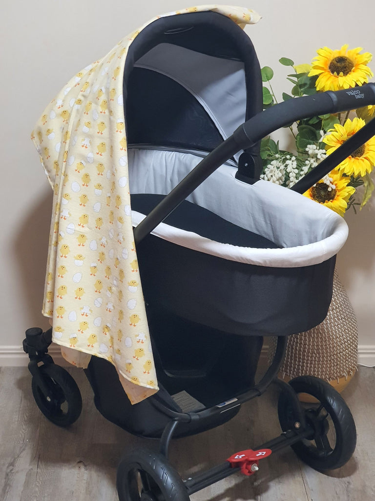 Flannelette baby wraps,blankets-Yellow tones