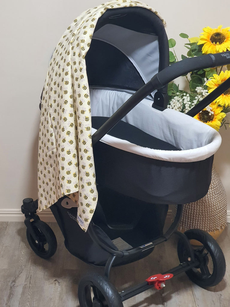 Flannelette baby wraps,blankets-Yellow tones