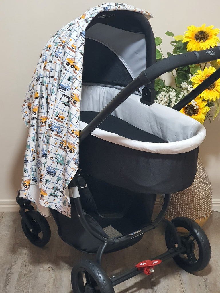 Flannelette baby wraps,blankets-Blue tones