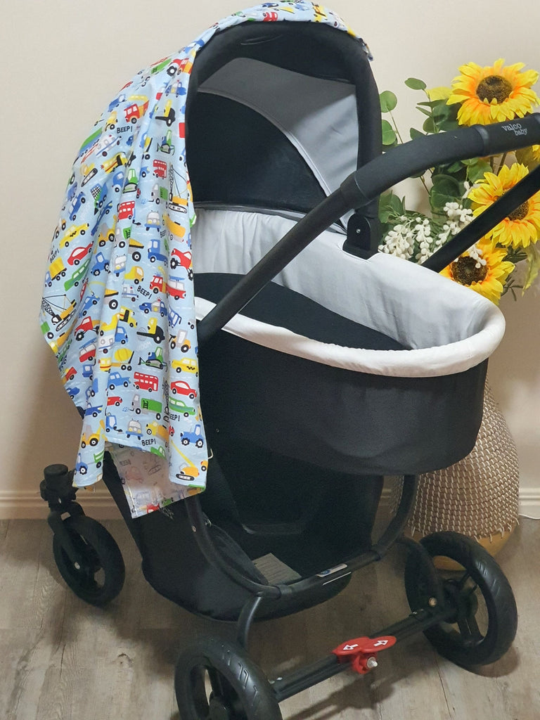 Flannelette baby wraps,blankets-Blue tones