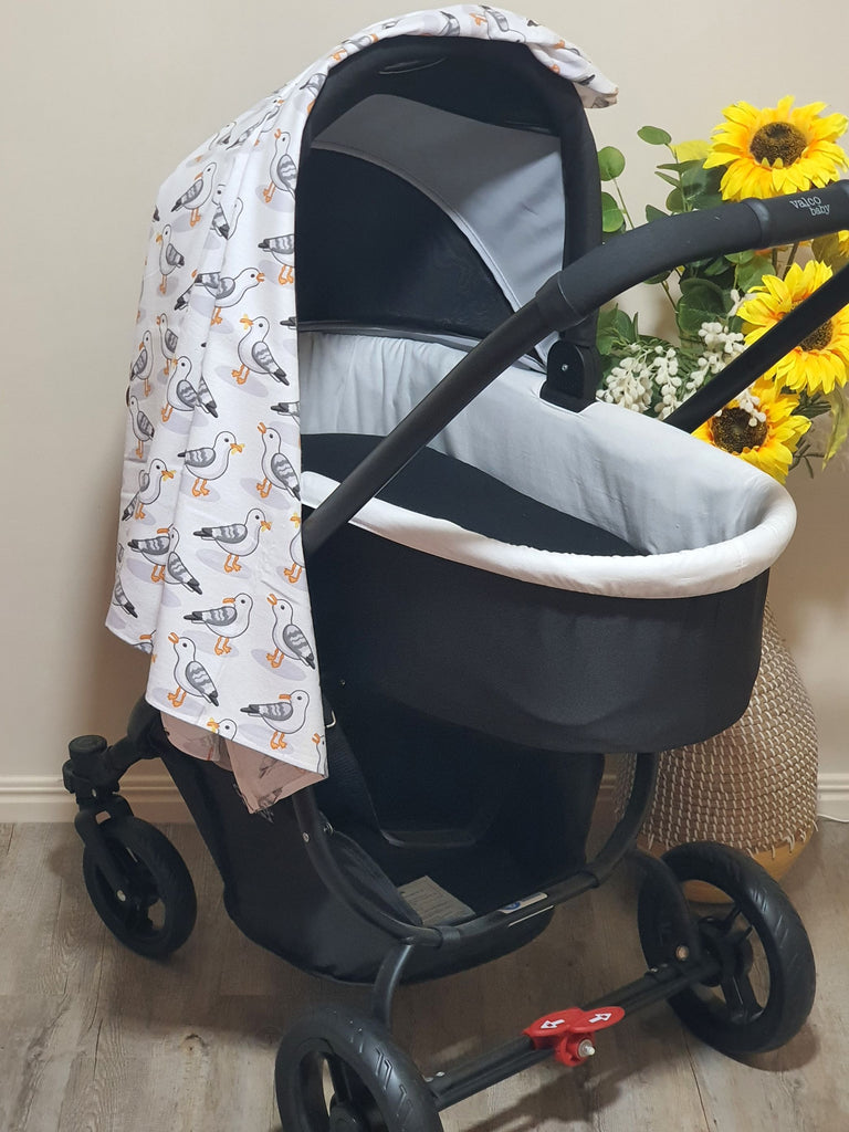 Flannelette baby wraps,blankets-Grey tones