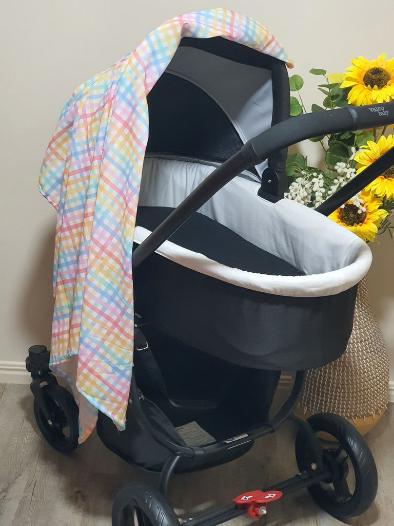 Muslin baby wraps-Blue & pastel tones